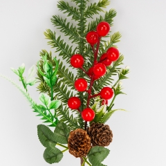 Декоративная ветвь "Рождественские праздники", 29 см (9257-020)