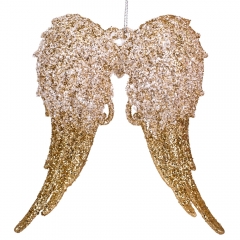 Елочная игрушка "Золотые крылья", 14,5 см (6027-027)