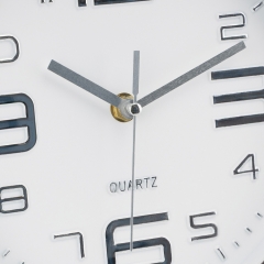 Часы "Гранит", бело-серебристые, 20 см (2016-005)