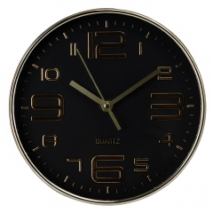 Часы "Моментум", черно-золотые, 20 см (2016-010)