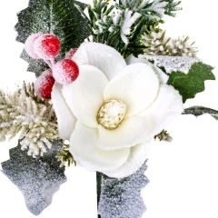 Декоративная ветвь "Сказочный сад", белая, 30 см (9171-013)