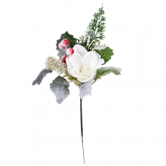 Декоративная ветвь "Сказочный сад", белая, 30 см (9171-013)