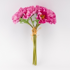 Букет маків, 5 бутонів, фуксія, 31 см (9259-142)