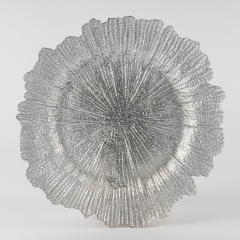 Тарелка "Рассвет", серебряная, 34 см (9251-002)