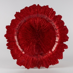 Тарілка "Світанок", червона, 34 см (9251-003)