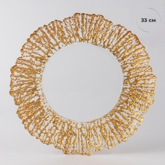 Тарілка "Сонячні промені", золота, 33 см (9251-004)