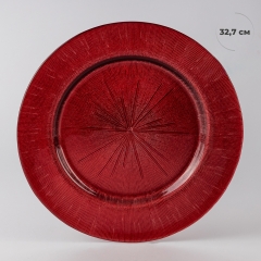 Тарілка "Лінія сяйва", червона, 32,7 см (9251-006)