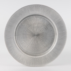 Тарілка "Лінія сяйва", срібна, 32,7 см (9251-007)
