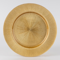 Тарілка "Лінія сяйва", золота, 32,7 см (9251-008)