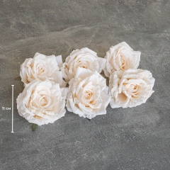 Головка розы, кремовая, 11 см (9222-024)