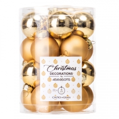 Набор елочных шаров "Очаровательный сезон" (4см * 20 шт, золотой микс) (6024-002)