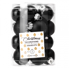 Набор елочных шаров "Очаровательный сезон" (4см * 20 шт, черный микс) (6024-004)