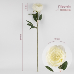 Искусственные пионы, белые, 80 см (2019-004)