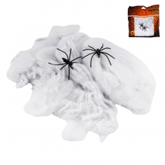 Декор на Хеллоуин "Белая паутина с пауками", 20 г (9242-003)