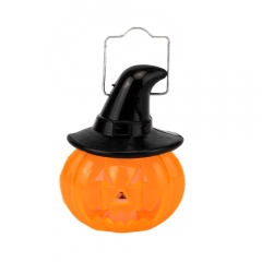 Светодиодная свеча (LED) с подвеской "Тыква в шляпе", 9 см (9242-013)