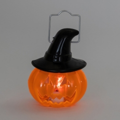 Светодиодная свеча (LED) с подвеской "Тыква в шляпе", 9 см (9242-013)