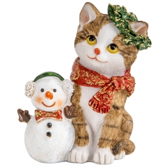 Статуетка "Мурчик зі сніговиком" (2007-201)