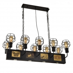 Люстра на 10 ламп в ретро дизайне (ZW054/10+4) (ZW054/10+4)