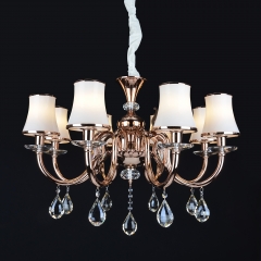 Люстра классическая медного цвета с 6 абажурами из стекла (OU055/6) (OU055/6)