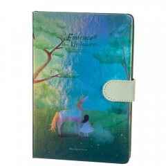 Блокнот "Встреча с единорогом" большой 4 вида (клетка) (8129-007)