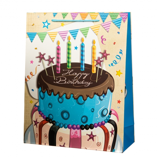 Подарунковий пакет "Birthday cake" 31 * 12 * 40 (8814-014)
