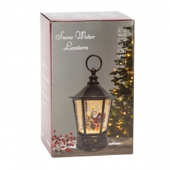 Новорічний ліхтар з підсвіткою та музикою "Різдвяний ліс з Сантою", 26,5 см (9240-011)