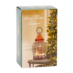 Новорічний ліхтар з підсвіткою та музикою "Пряниковий сніговий бал", 26 см (9240-018)