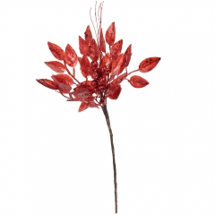 Декоративная ветка "Заснеженные листья" (2010-078)