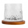 Склянка обертова з бамбуковою підставкою "Смакуй", 270 мл * Рандомний вибір дизайну (9045-002)