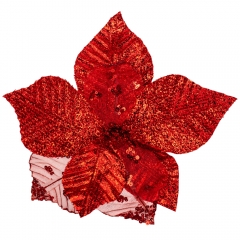 Декоративный цветок "Мерцание", красный (2010-083)