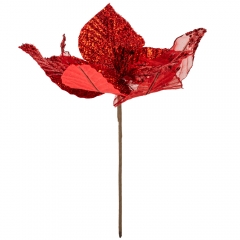Декоративный цветок "Мерцание", красный (2010-083)