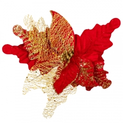 Декоративный цветок "Мелоханье", красно-золотой, 30 см (9171-045)