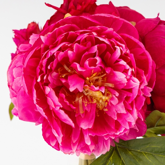 Букет півоній, 7 бутонів, рожевий, 28 см ВРЯТОВАНА ПОЗИЦІЯ (9259-112)