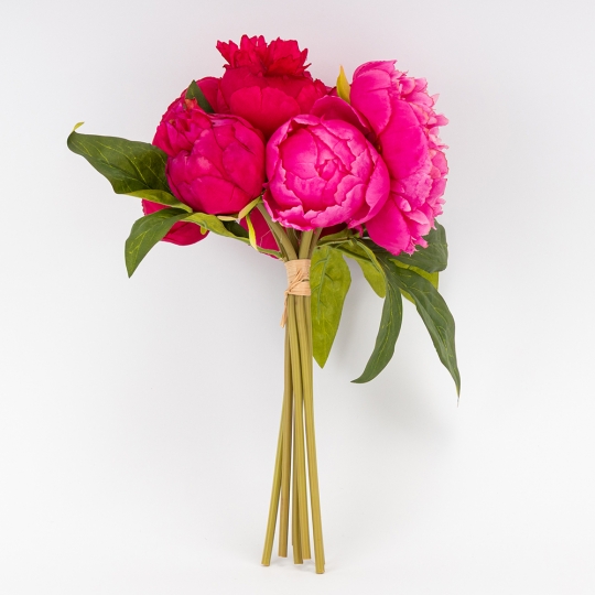 Букет півоній, 7 бутонів, рожевий, 28 см ВРЯТОВАНА ПОЗИЦІЯ (9259-112)