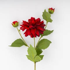 Штучна жоржина з 3 бутонами, червона, 64 см ВРЯТОВАНА ПОЗИЦІЯ (9259-125)