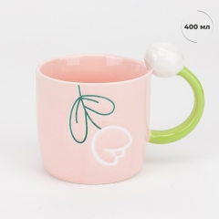 Кружка "Тюльпан", рожева, 400 мл (9304-004)