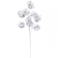 Декоративная ветвь "Зимний шарм", серебряная, 69 см (9156-006)