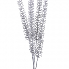 Декоративная ветвь "Снежные искры", серебряная, 93 см (9156-014)