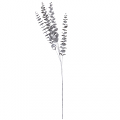 Декоративная ветвь "Эвкалипт", серебряная, 80 см (9156-018)