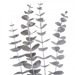 Декоративная ветвь "Эвкалипт", серебряная, 80 см (9156-018)