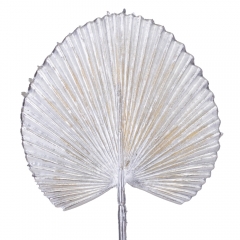 Декоративная ветвь "Пальмовый лист", серебряная, 40 см (9156-020)