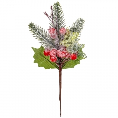 Декоративная ветвь "Калина в снегу", 26 см (9168-001)