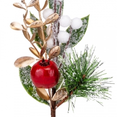 Декоративная ветвь "Новогодняя симфония", 42 см (9168-006)