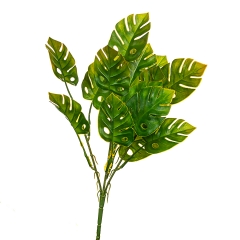 Ветвь монстеры зелёно-желтая искусственная (8408-064)