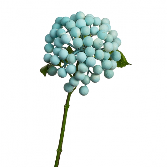 Штучна гілка з ягодами, блакитна (8412-002)