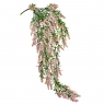 Звисаюча зелень з рожевими квітками, 33 см (8412-004)
