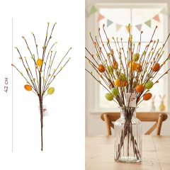 Пасхальная декоративная веточка с крашанками, 42 см (5107-001/3)