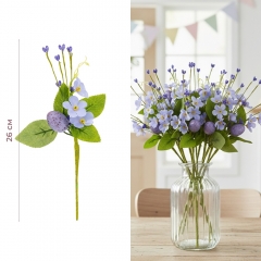 Пасхальная декоративная веточка "Фиолетовая крашанка", 26 см (5107-003/purple)