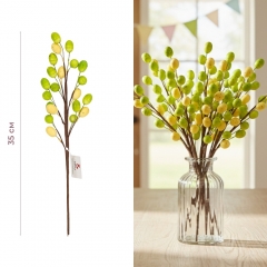 Пасхальная декоративная веточка, желто-зеленая, 35 см (5107-005/green&yellow)