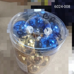 УЦІНКА Набір скляних ялинкових куль "Чарівний Сезон" (4 см * 20 шт, синьо-золотий мікс) (В наборі 16 золотих та 4 сині іграшки,збірний набір) (00BR-6024-008)